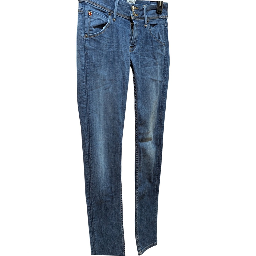 Hudson Jeans Women Collin Skinny Back Flap Pocket Low Rise Denim Size 25 - Picture 5 of 11